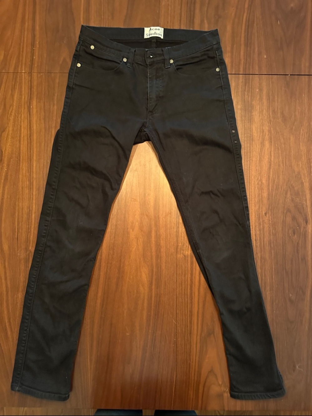 Acne Slim Skinny Jeans in Maxx Black 30 x 32